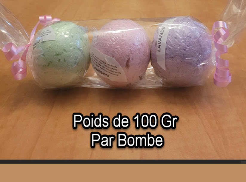 Emballage de 3 bombes de bain Emballage de 3 bombes de bain